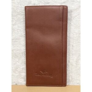 Disney Cruise Line Cutter & Buck Leather Travel Wallet Passport Holder Brown